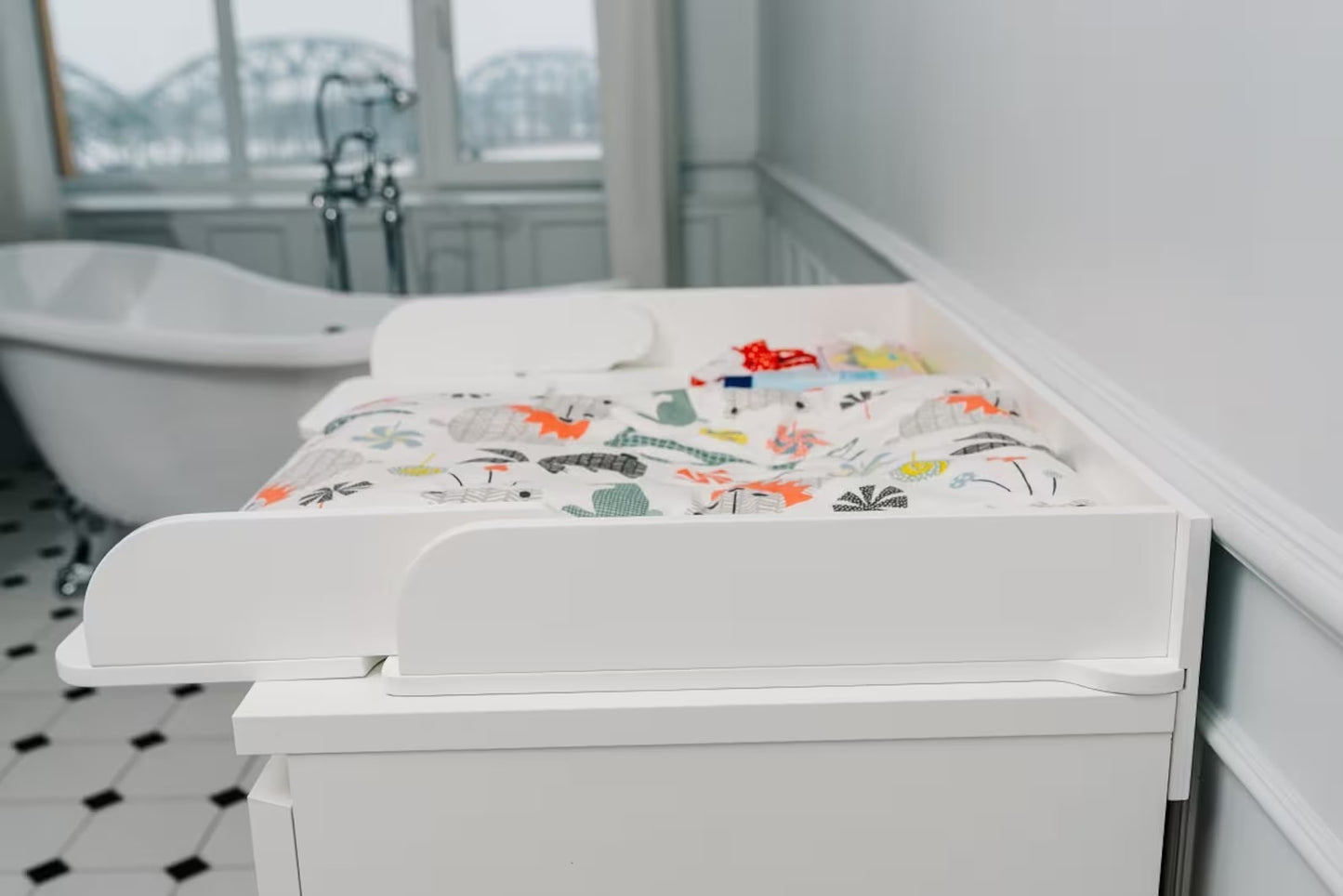 Modern Baby Changing Table Top, Custom Wooden Change Table Topper