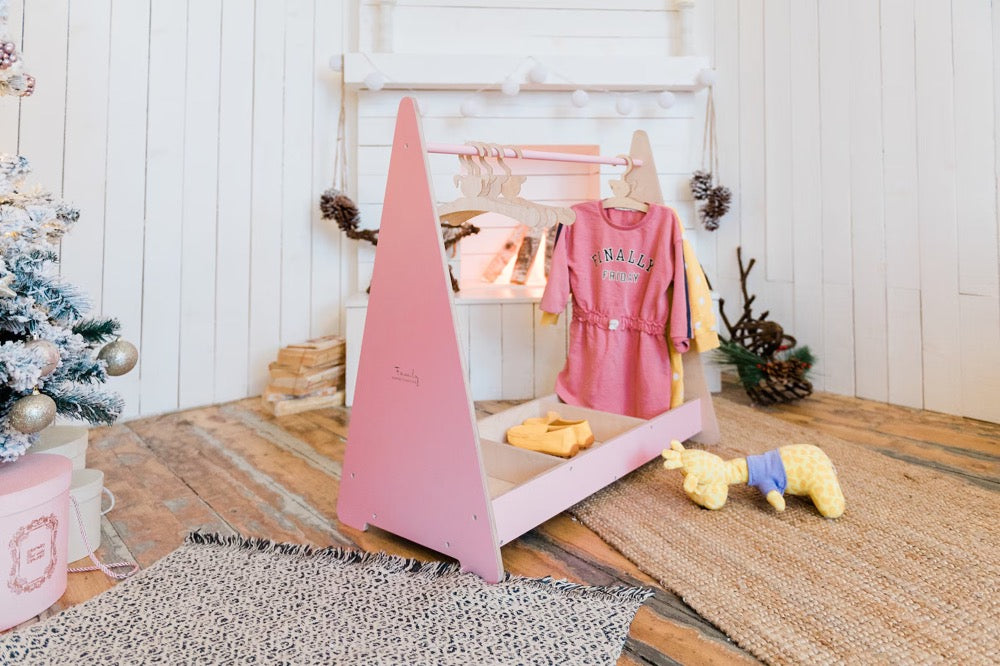 Montessori Organizer, Clothing Rack: Kids Wardrobe Organizer for Independence