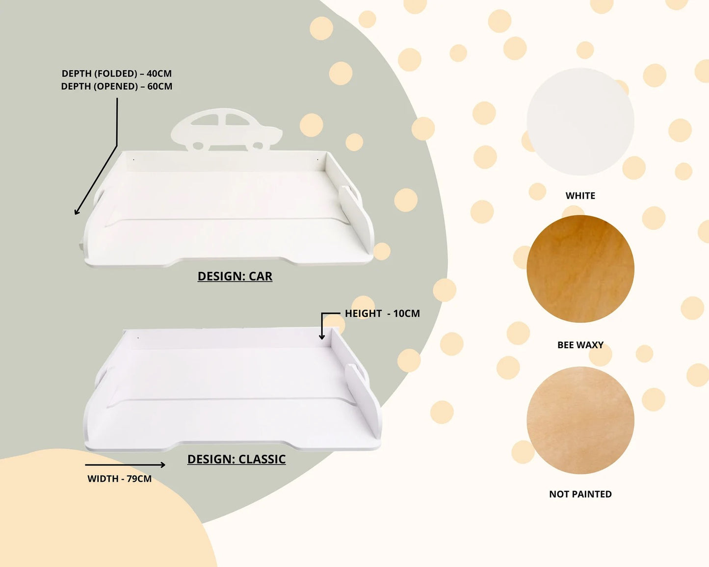 Changing Table Top | Eco-Friendly Baby Nursery Organizer