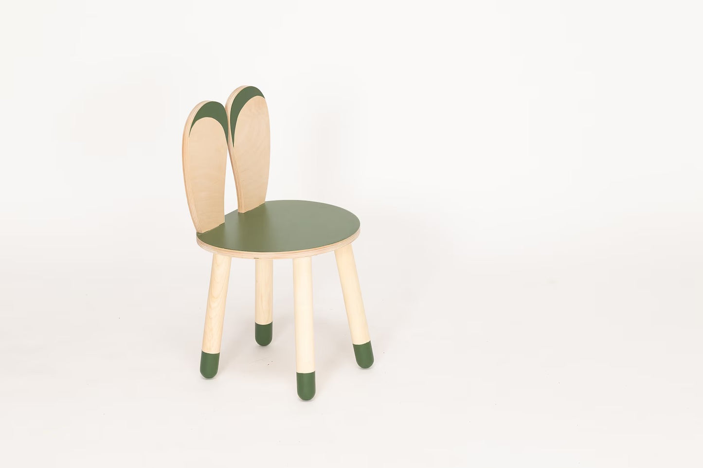Toddler Wooden Bunny Chair and Table Set: Birch Plywood Furniture