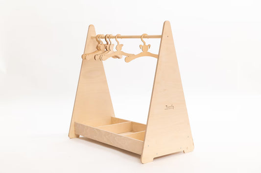 Montessori Organizer, Clothing Rack: Kids Wardrobe Organizer for Independence